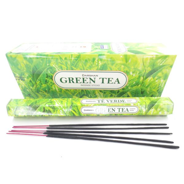 Green Tea Darshan Incense Zalioji arbata smilkalai incense
