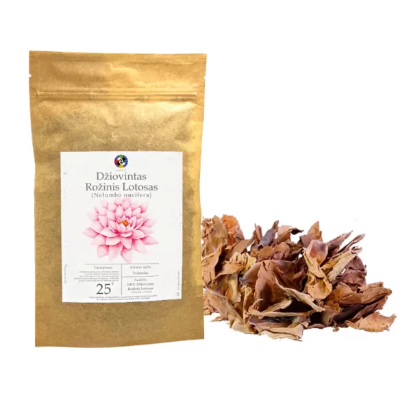 Rozinio Lotoso arbata 25g Nelumbo nucifera Pink lotus Sacred water lotus jpg