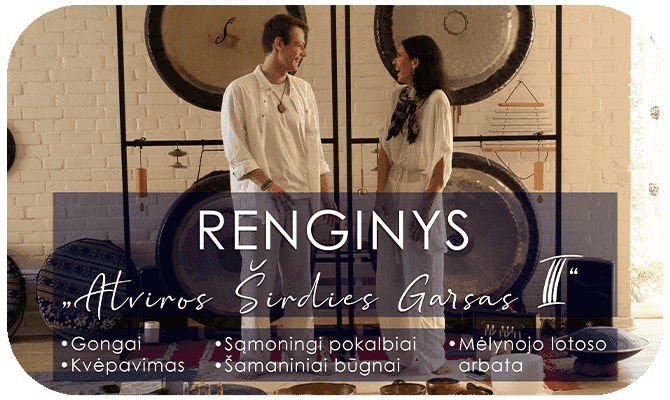 Retritai, stovyklos, renginiai, atviros sirdies garsas renginys gongai bugnai melynasis lotosas upeta.lt